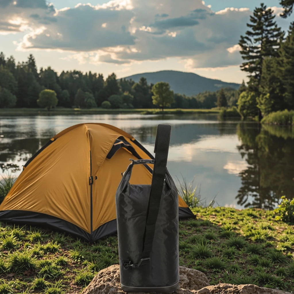 New Product Eco-Friendly 500D PVC Dry Bags Black 10L Capacity Durable Outdoor Fishing Mobile Phone Waterproof Pouch 5L Option