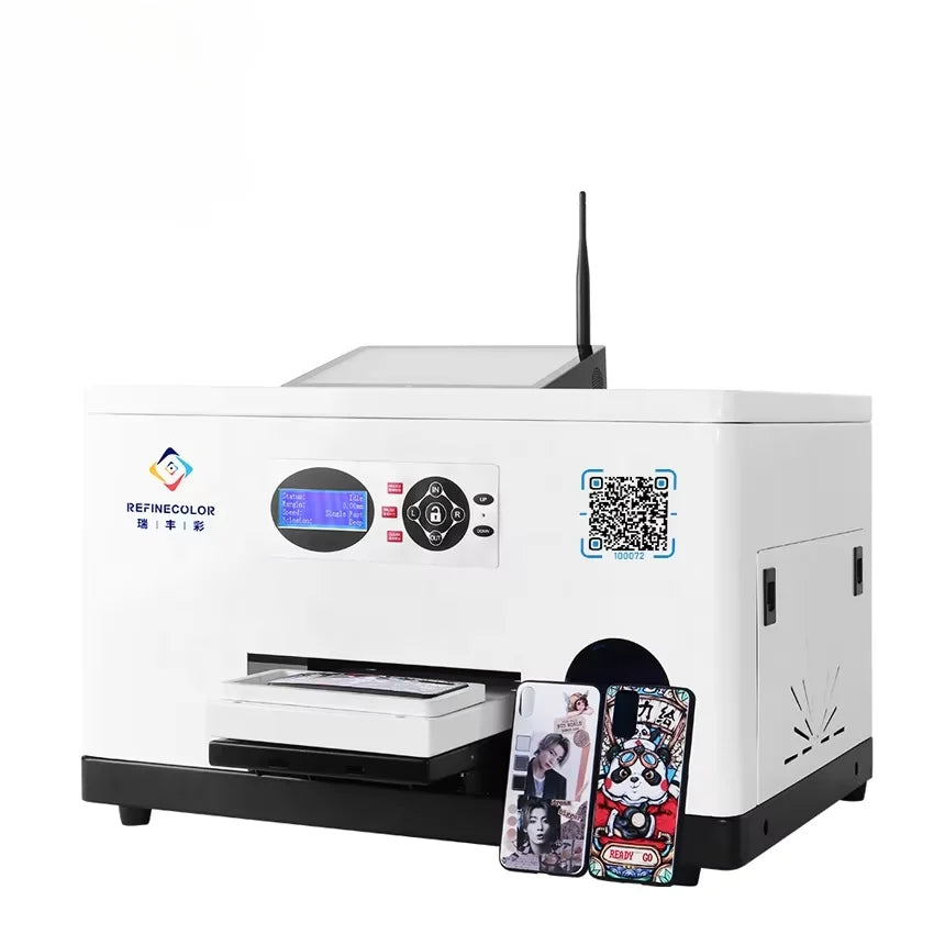 Smart Wi-Fi UV A5 Inkjet Printer Mobile Phone Case & APP Printing Machine with 1 Set of Inks Shipping From France