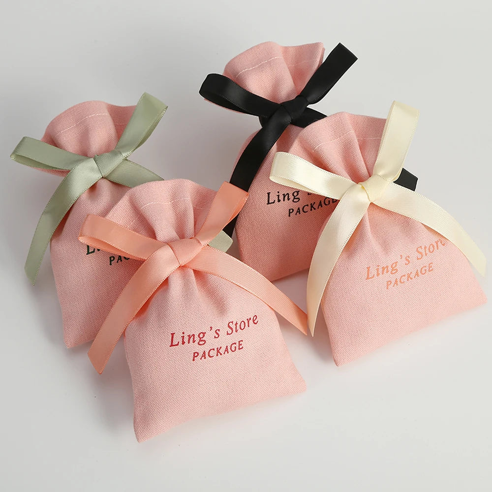 Wholesale Printed Eco Friendly Custom Plain White Canvas Fabric Pouch Cotton Gift Bag Drawstring
