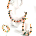 Spiny Oyster and Turquoise Necklace Bracelet and Earring Set