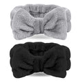 Big Bow Headband Women Facial Makeup Head Band Coral Fleece Head Wraps Hair Spa Headband for Women Shower Washing Face
