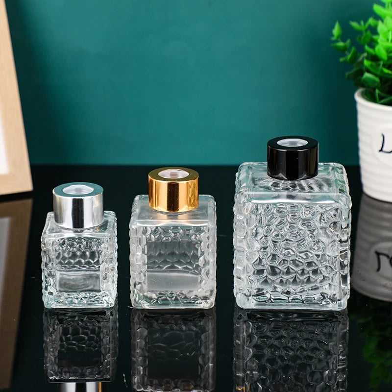 50ml 80ml 200ml Reed Diffuser Bottle Luxury Car Scent Diffuser Glass Bottle with Lids