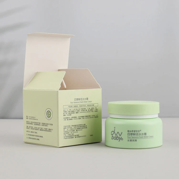 Custom White Eye Cream Paper Box Printing Logo Lotion Packaging Boxes