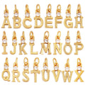 Mini Simple Zircon 18K Gold Plated Initial Name A-Z Letter Charm Pendant NecklaceFashion Jewelry Findings Supplies L09