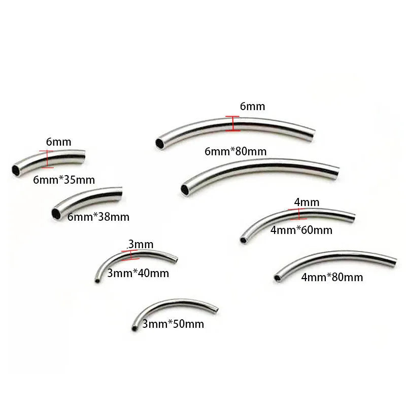 Silver Diy Beads and Charms Spacer Silver Bracelet Accessory Tube Beads for Jewelry Mens Beaded Bracelet Making