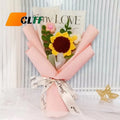 Elegant Handmade Artificial Knitted Flowers Valentines Mother Day Gifts Gifts 2026 Sunflower Crochet Flower Bouquet