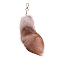 Fashion Lovely Design Wholesale 20cm Natural Fox Tail  Fairy Real Fox Fur Tail Keychain