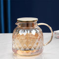 Wholesale Products Easy Clean Glass Juice Pitcher Amber Glass Water Jug With Removable Lid and Wide Handle for Fridge