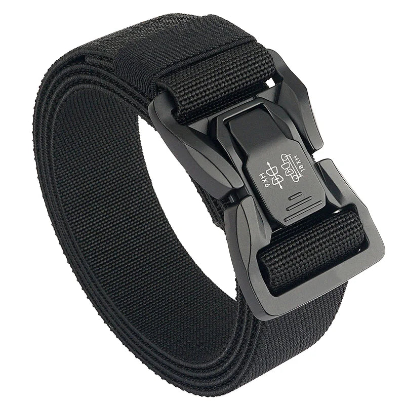 CXXM Black Green Khaki Men's 8cm 4.3cm Tactical Nylon Waist Belt with Heavy-Duty Quick-Release Buckle Made of Alloy