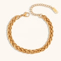 Dingran Wholesale 2023 Fashion Jewelry Accessories 18K Gold Plated Twisted Chain Bracelets for Women