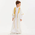 Saudi Kids Thobe Boy Bisht Chikankari Kurta Pajama New Design Haramain Thobe Men Muslim Muslim Jubba Sudanes  Toub
