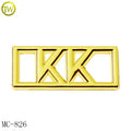 Professional Made Shoelace Gold Tags Zinc Alloy Hollow Letter Clothing Sewing Charms Accessories