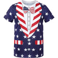 Fitspi Men's American Flag Graphic Short Sleeve 4th of July Tee Shirt T-shirt Wholesale