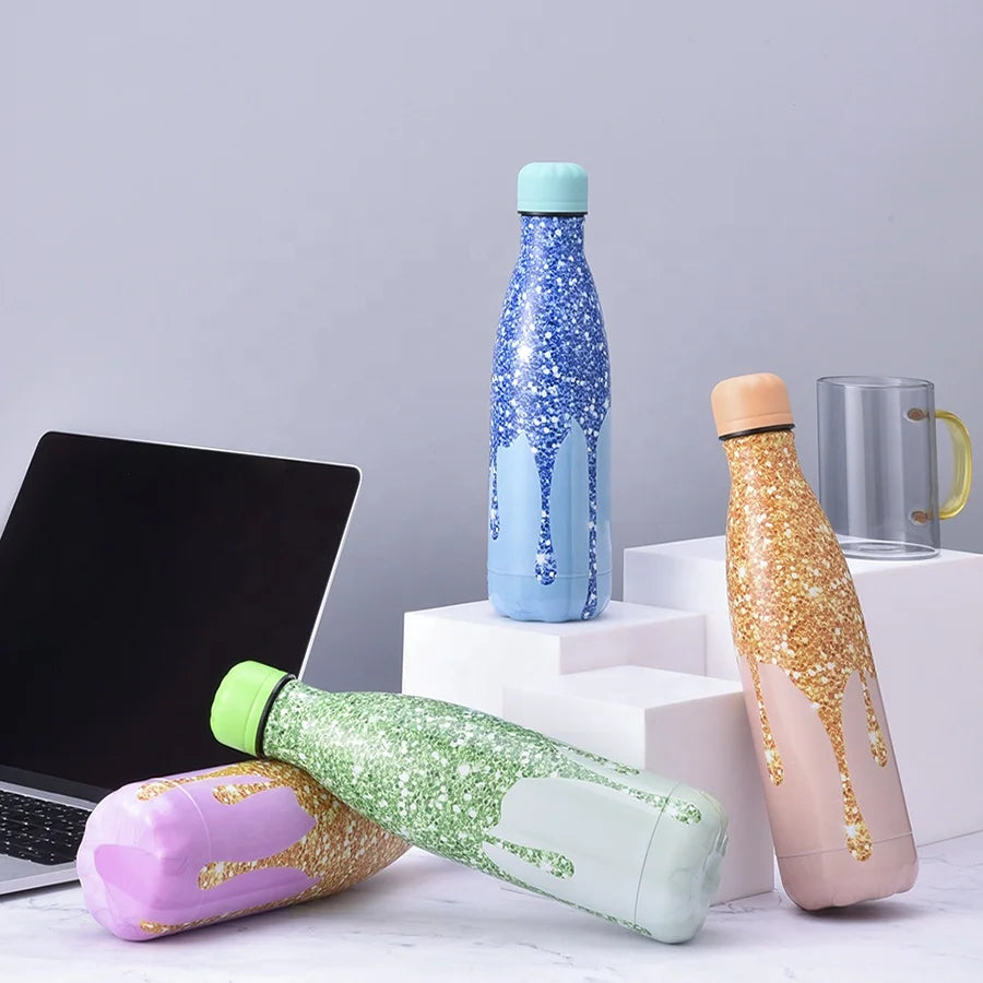 Bpa Free Custom Double Wall Shaped Drinking Vacuum Insulated Sport Stainless Steel Water Bottle