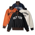 Men's Apparel  Essentials  Autumn Pullover Sweatshirt 100% Cotton Half-Zip Hoodie 3D Letter Hot Supplier Clothing Manufacturers