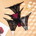 Adjustable Belt Sexy Ice Silk Satin Ladies Panties Seductive Hollow Out Hot Lace Thong Women
