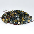 Wholesale 6/8/10mm Natural Blue Ocean Jasper Loose Gemstone Beads for DIY Jewelry