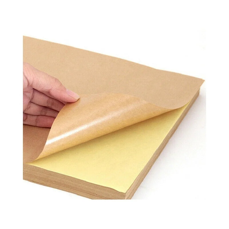 KY-0628062 A4 Sticker Paper White Wood Free Self-adhesive Sticker Paper A4 Material for Laser Inkjet Printer or Shipping Label