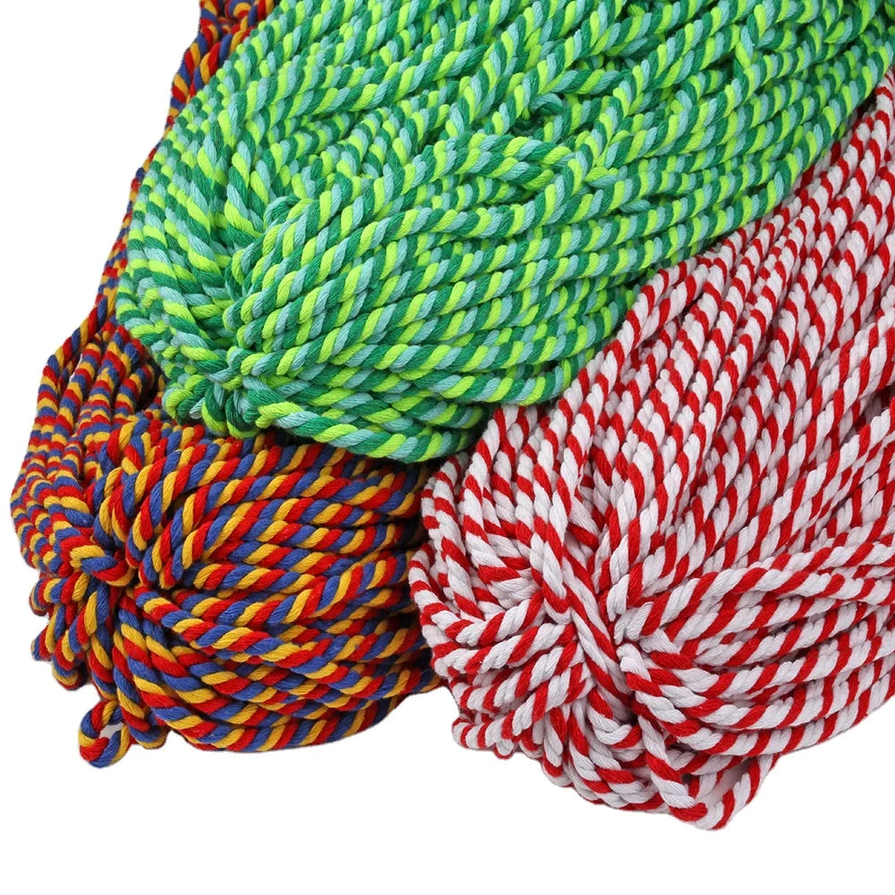 5mm 3 Strand High Strength Cotton Macrame Cord 100% Cotton Twist Rope for Luggage Bags Shoes Garments Home Textiles