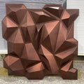 Modern Red Copper Rust & Bronze PVC 3D Wall Panel with Waterproof Eco-Friendly Design for Household Interior Wall Decoration