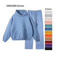 Wholesale Manufacturers Jogger Sweatsuits Sweat Suits Mens 350gsm Fleece Hoodies and Sweatpants Set High Street Wear Tracksuits