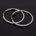 Hot Sale Classic Big Single Row Rhinestone Hoop Earrings Vintage Round Rhinestone Earrings Ear Wear Factory Wholesale