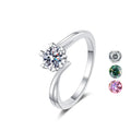Hot Sale Classic 925 Silver Total 0.3/0.5 Ct D Color Pass Diamond Tester Fine Jewellery Moissanite Ring for Women