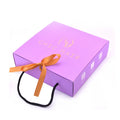 Creative Ribbon Bow Biodegradable Embossing Matt Lamination Gift Box Easy Folding Art Paper Custom Packing Braid Wig Boxes