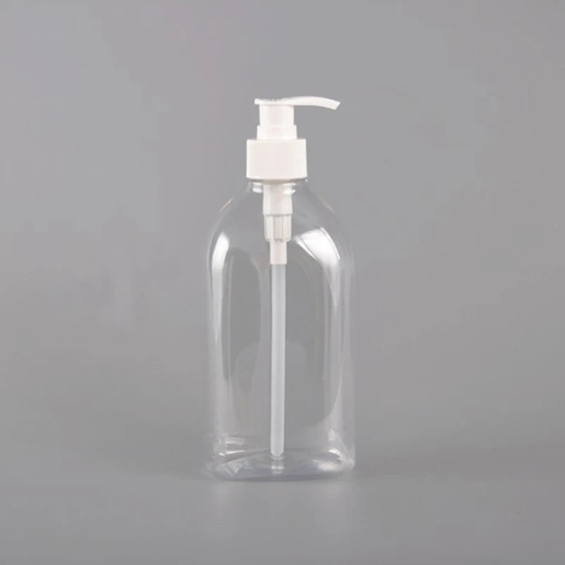500ml Eco-friendly PET Beauty Lotion Bottle with Pump Sprayer Refillable Screen Printing Customized Shape for Shampoo