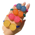 Spring and Summer New Colorful Ball Ball Rubber Band Hair Rope Girl Accessories Scrunchie Girl Cute Jelly Hair Accessories