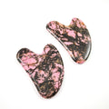 Huiying Summer Hot Item Rhodonite jasper Gua Sha Scraping Massage Tool Heart Guastone