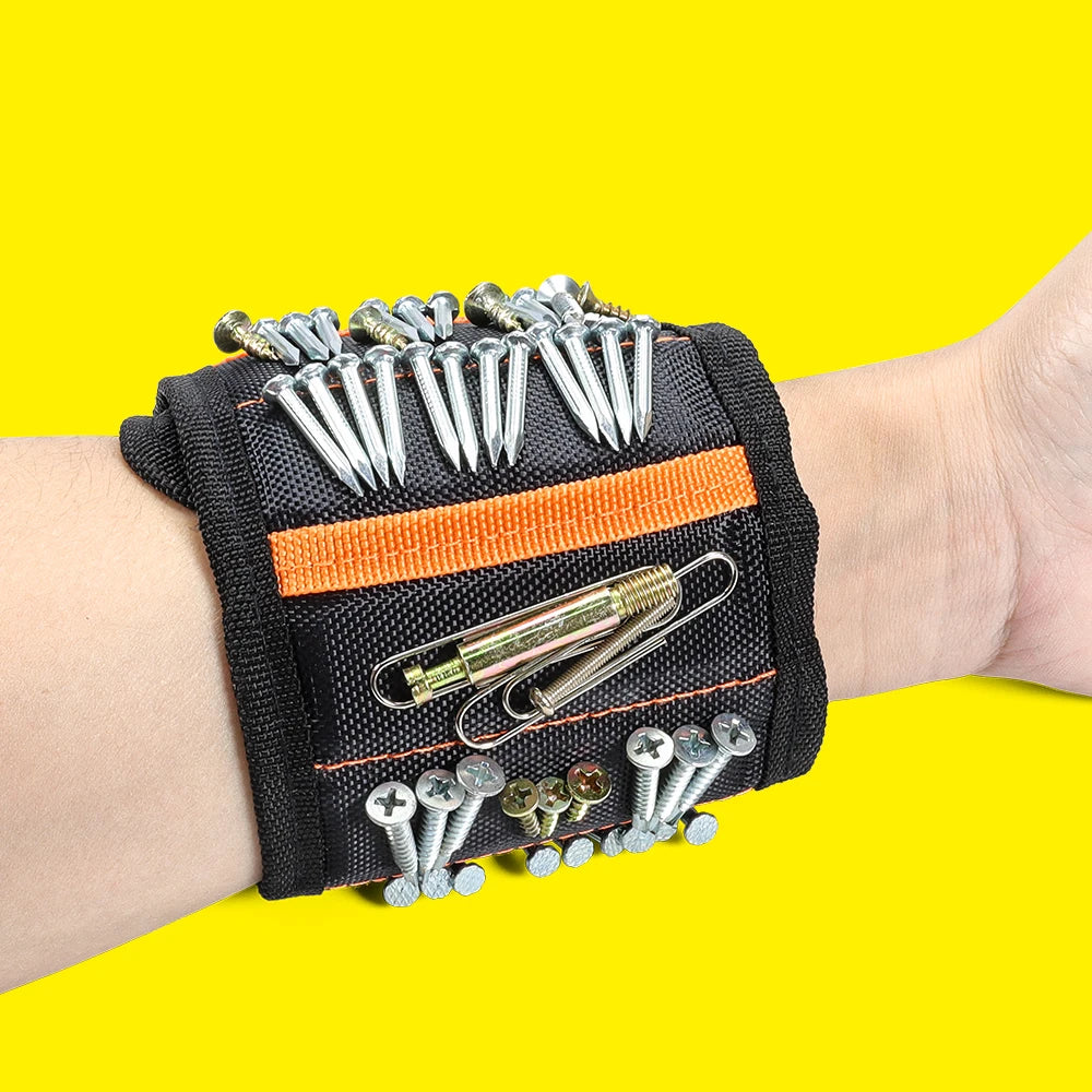 8pcs Magnetic Wristband Tools Holding Screws Belt Magnetic Tool Holder Suitable for Indoor and Outdoor Fixing Screws