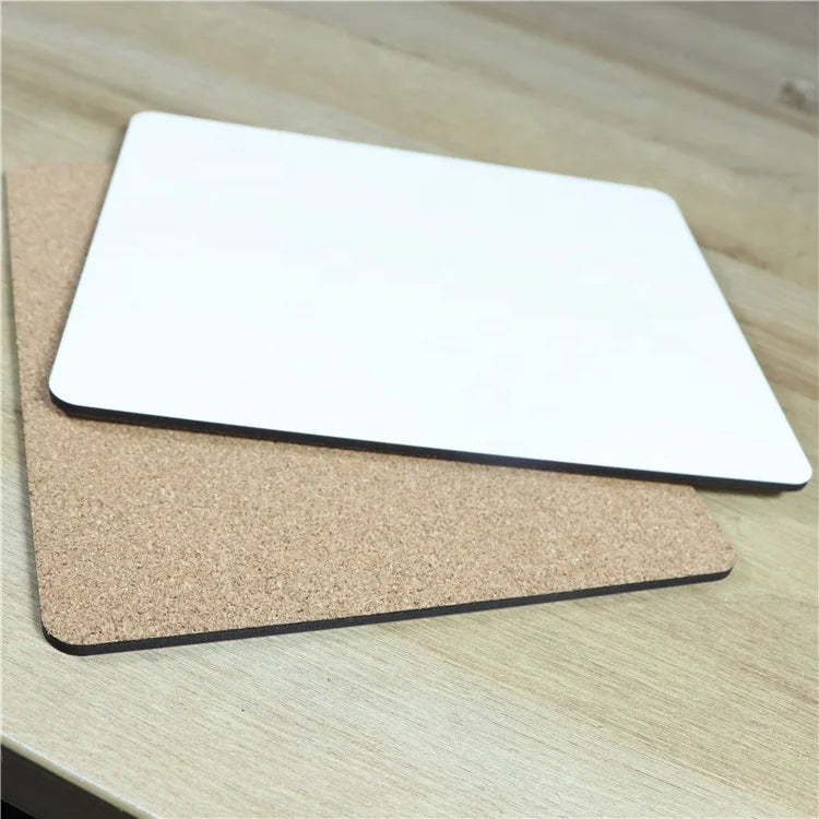 MDFSUB Wooden Rectangular Placemat 19x23cm Sublimation Wood for Heat Press Cork Back Table Mats & Pads
