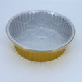 10 Inch Round  Aluminum Foil Golden Bowl Large and Deep Pans  Smooth Wall  Containers High Quality for Party
