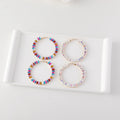 Exaggerated Diamond Round Circle Huggie Earrings Colorful Rhinestone Crystal Water Drop Large Hoop Earrings