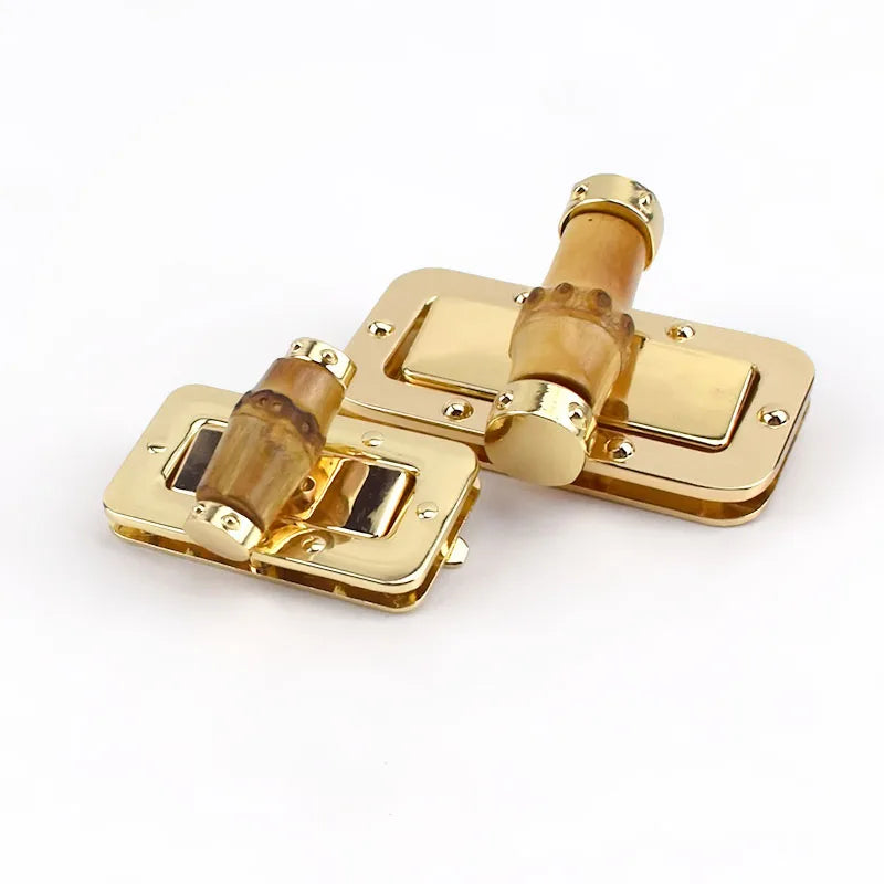 For E6-16 Gold Turn Twist Lock Alloy Closure Hardware Accessories Square Shape Slub Design Handbag Lock China