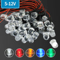 Hot Sale Prewired 20cm Cable 3mm/5mm DC5V 12V 24V LED Red/Green/Blue/RGB Water Clear Light Emitting Diodes Lighting Accessories
