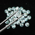 SICGEM Light Green Spherical Moissanite Round Beads with Holes for Jewelry