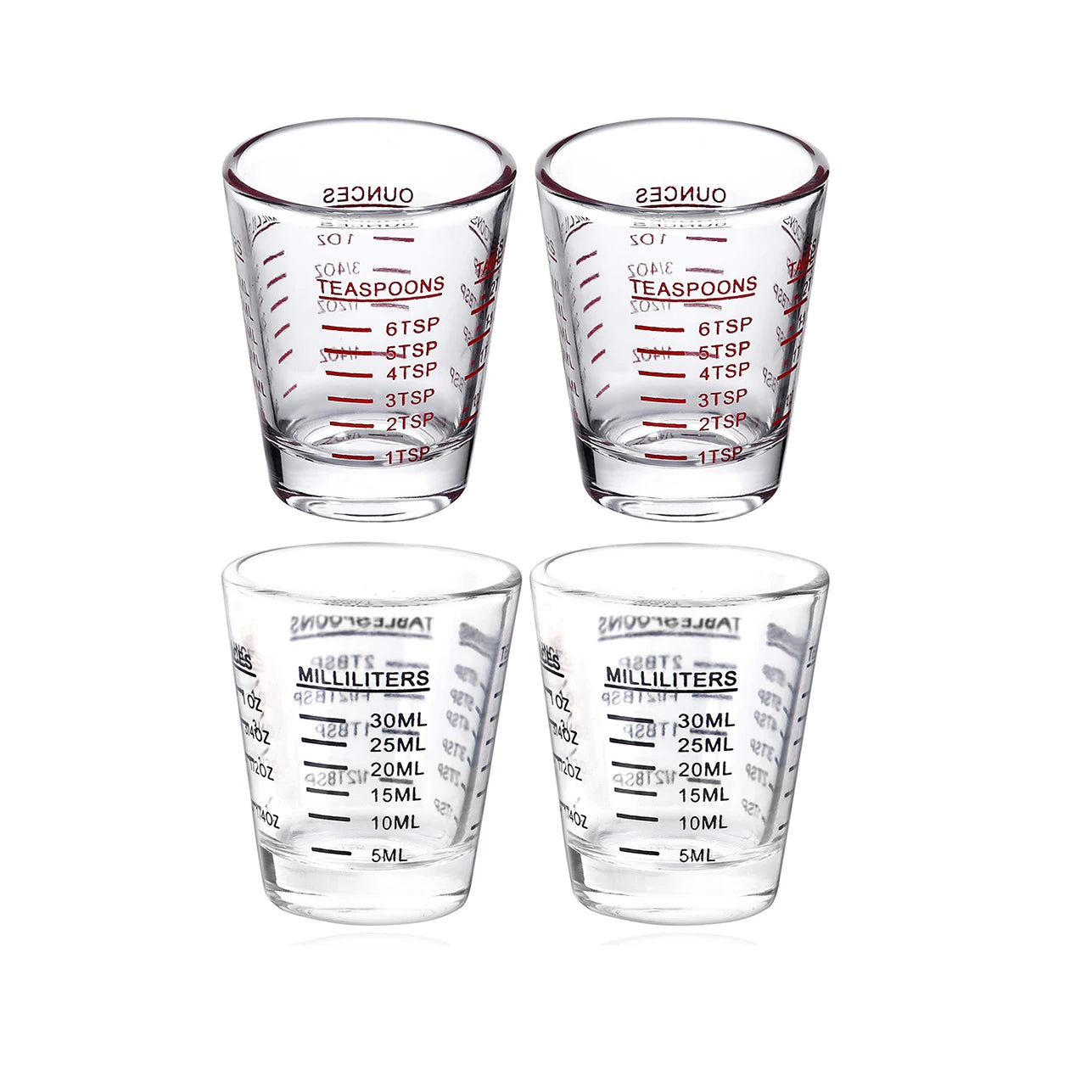 30ml Measuring Shot Glass with Scale Perfect for Espresso Baking Measurements Cocktails & Liquor Serving