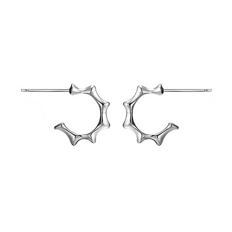 S925 Sterling Silver Literary Temperament Fresh Bamboo Earrings for Simple Fashion Personality  Earrings Female