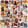 50Pcs Cartoon Creative Chicken Rooster Graffiti Stickers for Book Bottle Decor Farm Animal Hen Turkey Sticker