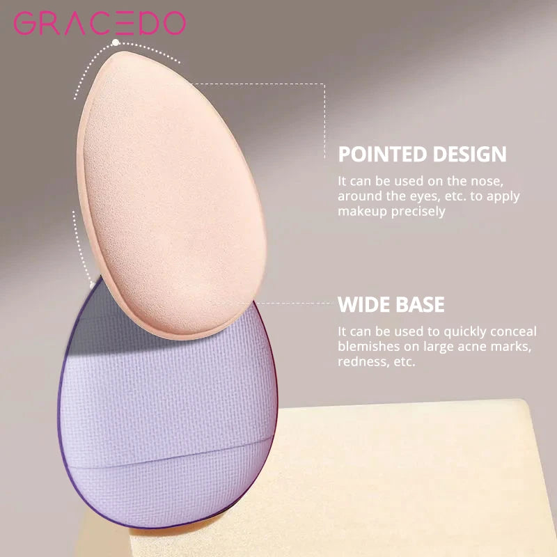 Gracedo Luxury Finger Powder Puff Thumb Small Air Cushion Concealer Fingertip Slippers Pointed Makeup Mini Powder Puff Washable