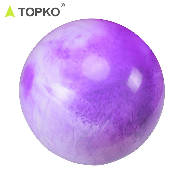 TOPKO Anti Burst 65cm Balance Exercise Gym Yoga Ball  Fitness rainbow Gradient Custom Print Pvc Yoga Ball with Pump