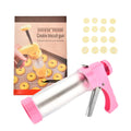 Customized Eco-Friendly Cookies Press Gun Kit Set 16 Discs 6 Cake Tips Plastic Biscuit Maker Cookie Cutters (Dishwasher Safe)