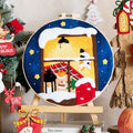 For CHENISTORY DIY Wool Felting Painting Embroidery Frame Handmade Needle Wool Painting Picture Home Decors Crafts Canvas
