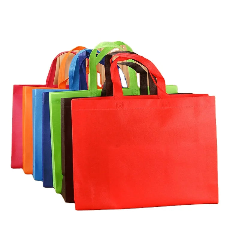 Custom logo Print Eco Reusable Supermarket Grocery Promotion Shopping Cloth Ecological Non Woven Carry Fabric Tote Bag