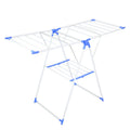 Modern Double-Tier Iron Foldable Drying Rack Standing Type for Clothes Shoes and Bedding
