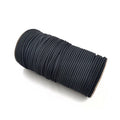 Black Round 100% Polyester Elastic Cords Custom Length Nylon Braided Shoelaces for Shoes Bags Garments in Roll Pattern