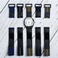 Wholesale Hook&Loop Watch Strap Replaceable Nylon&Leather Hybrid Watch Band 22mm Quick Release Soft Woven Fabric Wrist Belt
