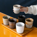 Japanese Retro Wabi Sabi Ceramic Tea Cup Coarse Porcelain Single Cup Reusable Small Size Clay Water Cup